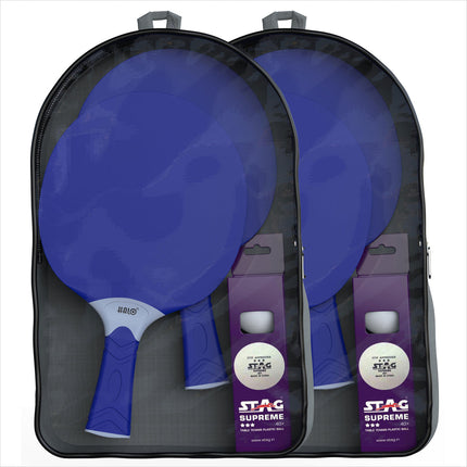 Kettler Berlin Pro Outdoor Table Tennis Table with 4-Player Bundle - 4x Rackets, 6 Balls and Storage Pouch