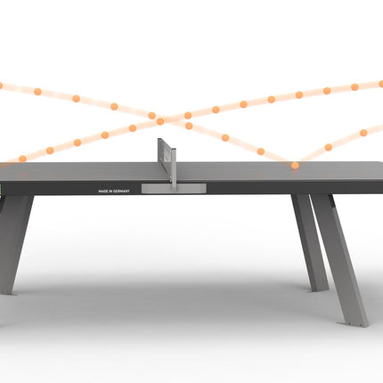 Kettler Eden - Outdoor Table Tennis Table-Gray - True Ball Bounce