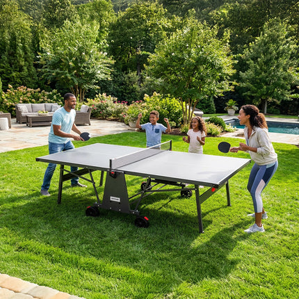 Kettler Monaco Outdoor Table Tennis Table 2-Player Bundle - For Families