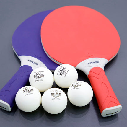 Kettler Outdoor 4 Table Tennis Table - 2-Player Bundle - Accessories