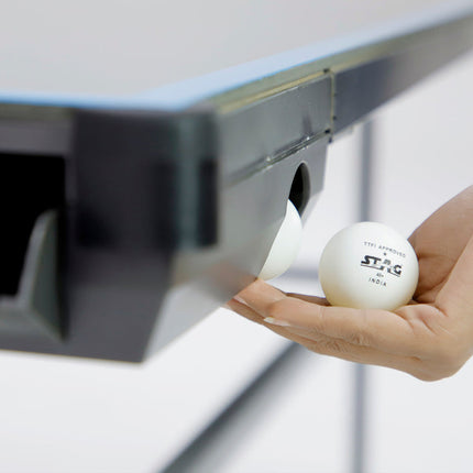 Kettler Outdoor 4 Table Tennis Table - 2-Player Bundle - Ball Box