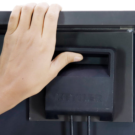 Kettler Outdoor 4 Table Tennis Table - 2-Player Bundle - One Hand Opening Mechanism