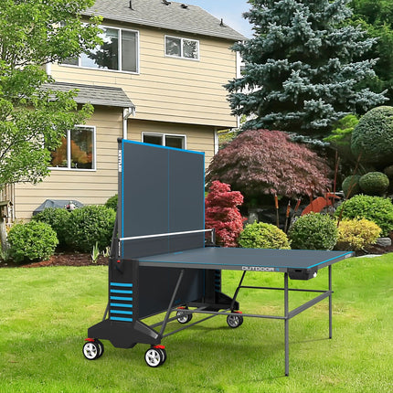 Kettler Outdoor 4 Table Tennis Table - 2-Player Bundle - Playback Mode