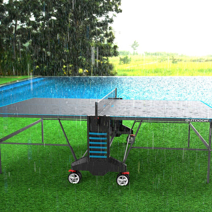 Kettler Outdoor 4 Table Tennis Table - 2-Player Bundle - Waterproof