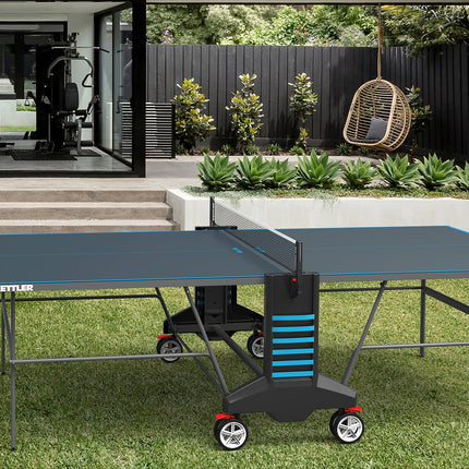 Kettler Outdoor 4 Table Tennis Table - 2-Player Bundle - Weatherproof