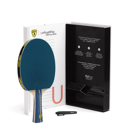 Killerspin Jet 200 Ping Pong Paddle - Blue/Black - Memory Book Case