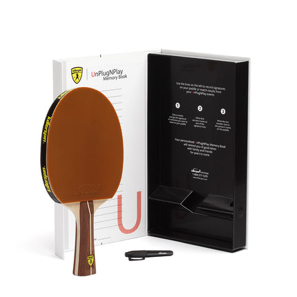 Killerspin Jet 200 Ping Pong Paddle - Brown/Black - Memory Book Case