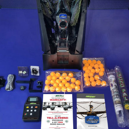 NEWGY Robo-Pong 2055 - Table Tennis Robot - Inclusions