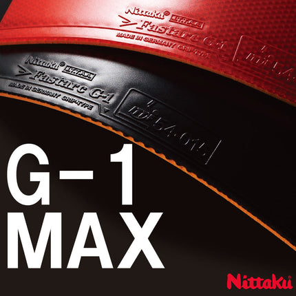 Nittaku Fastarc G-1 - Inverted - Table Tennis Rubber - Black/Red