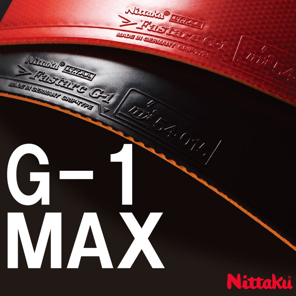 Nittaku Fastarc G-1 - Inverted - Table Tennis Rubber - Black/Red