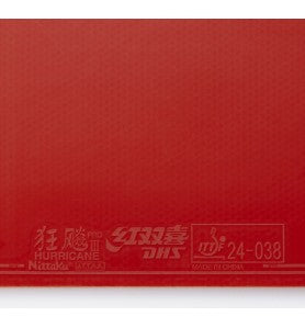 Nittaku Hurricane Pro 3 Turbo Orange - Inverted Table Tennis Rubber - Red
