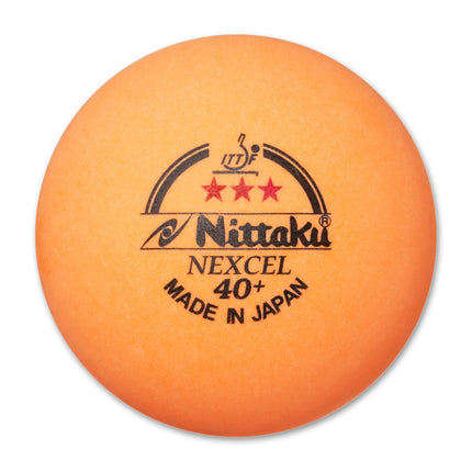 Nittaku Nexcel 3-Star Orange 40+ Three Pack Table Tennis Balls 