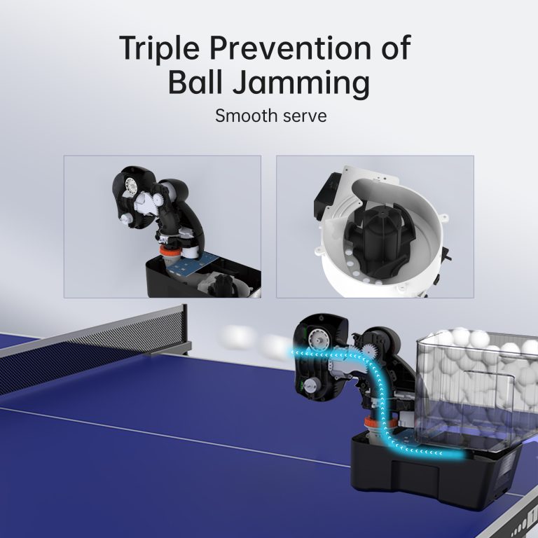 Pongbot Nova S Pro - Triple Prevention of Ball Jamming
