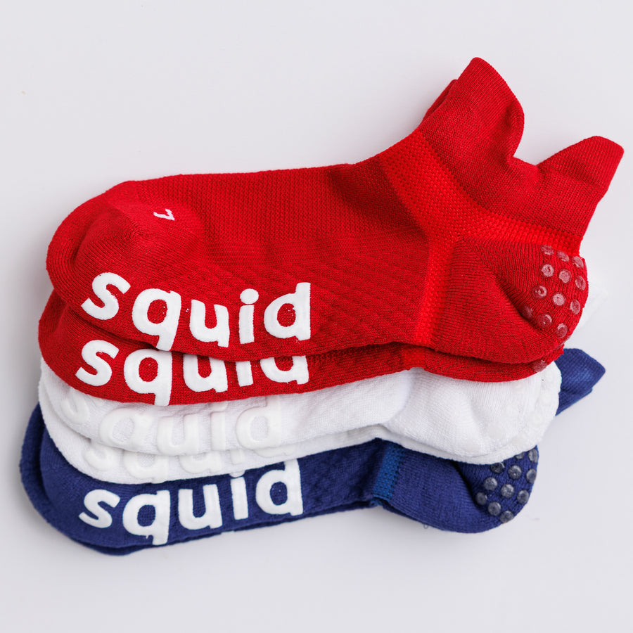 Squid Socks All-American Pack - Adult Ankle Heigh Socks  