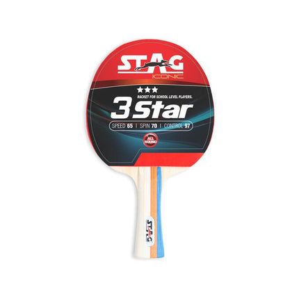 Stag 3 Star Table Tennis Racket - Front View