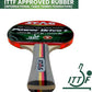 Stag Power Drive Plus - Preassembled Table Tennis Racket - ITTF Approved Rubber