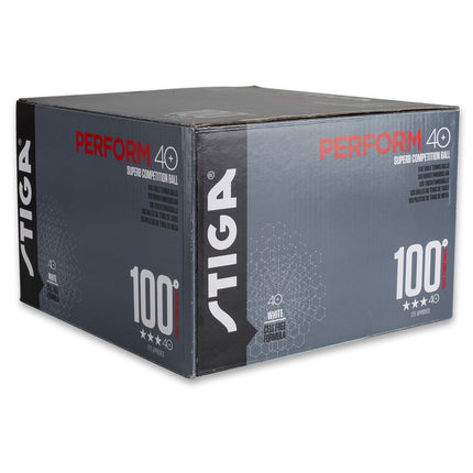 Stiga 3-Star Perform 40+ Table Tennis Balls Bulk Pack – 100 Count - Tournament