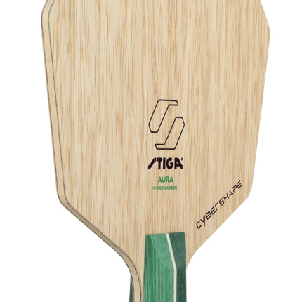 Stiga Aura Hybrid Carbon Cybershape - Chinese Penhold Blade - Vertical Position