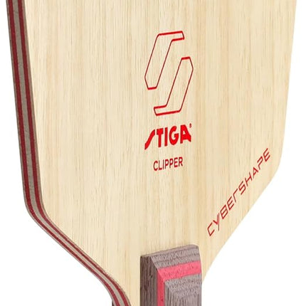 Stiga Clipper Cybershape - Offensive Table Tennis Blade - Straight - Vertical Position