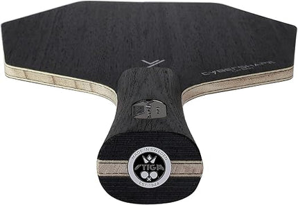 Stiga Cybershape Carbon - Offensive Table Tennis Blade - Flared-Edge View