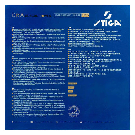 Stiga DNA Dragon Power 52.5 - Chart