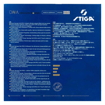 Stiga DNA Dragon Power 55 - Chart