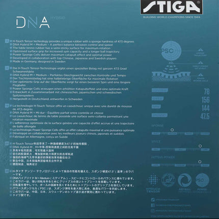 Stiga DNA Hybrid M - Table Tennis Rubber