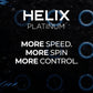 Stiga Helix Platinum M Table Tennis Rubber – Medium Sponge, Spin & Speed - Inverted