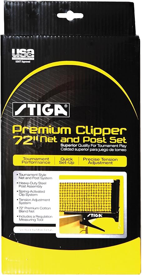 Stiga Premium Clipper 72" Table Tennis Net and Post Set - Packaging