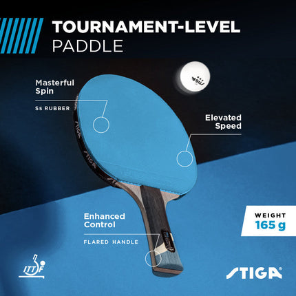 Stiga Pro Carbon - Superior Quality Table Tennis Racket - Tournament-Level