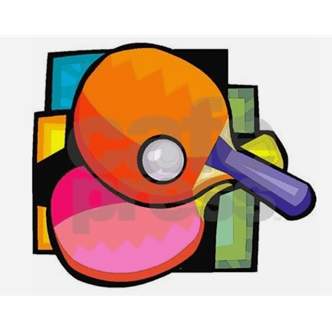 Table Tennis Paddle - Greeting Card