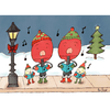 Table Tennis Paddles Holiday Card - By Risa