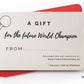 TableTennisStore - Personalized Gift Certificate - Gift for the Future World Champion