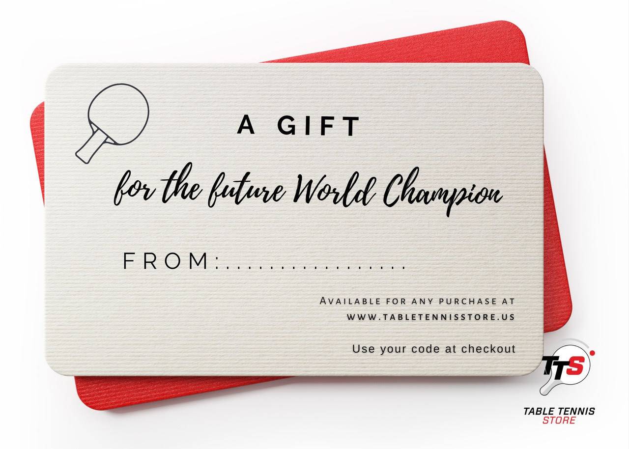 TableTennisStore - Personalized Gift Certificate - Gift for the Future World Champion