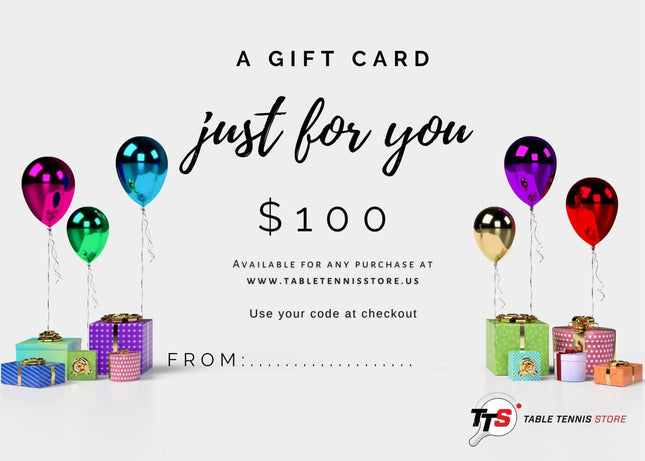 TableTennisStore - Personalized Gift Certificate - Just For You