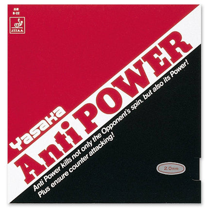 Yasaka Anti Power - Anti Spin Table Tennis Rubber