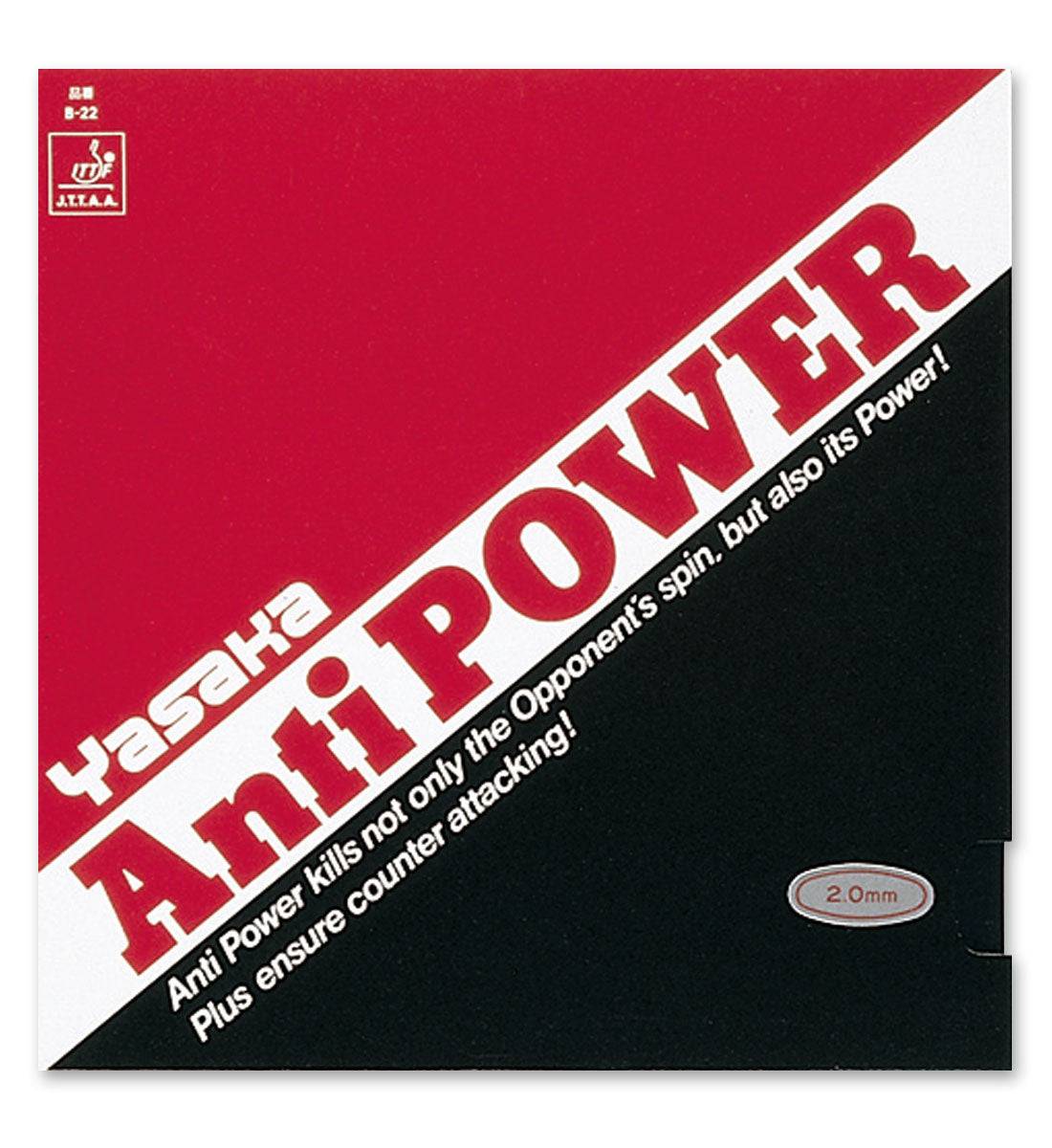 Yasaka Anti Power - Anti Spin Table Tennis Rubber