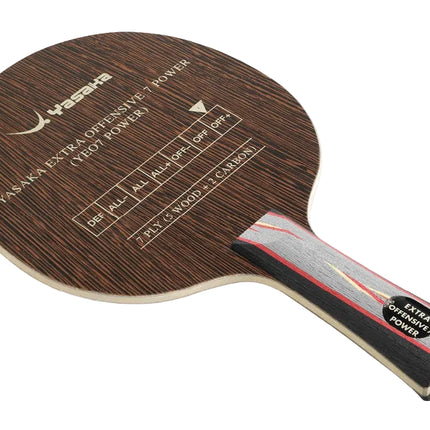 Yasaka Extra Offensive 7 Power - Offensive Table Tennis Blade - Flared