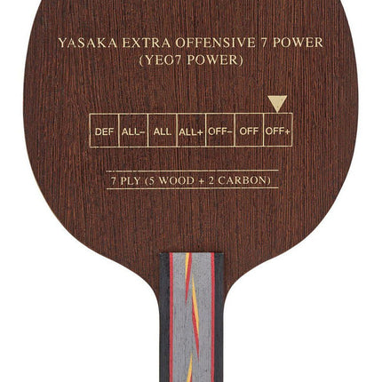 Yasaka Extra Offensive 7 Power - Offensive Table Tennis Blade - Straight