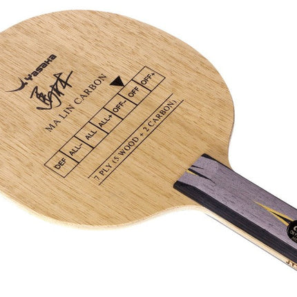 Yasaka Ma Lin Carbon - Offensive Table Tennis Blade - Straight