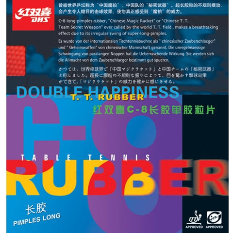 DHS C8 - Long Pips Table Tennis Rubber