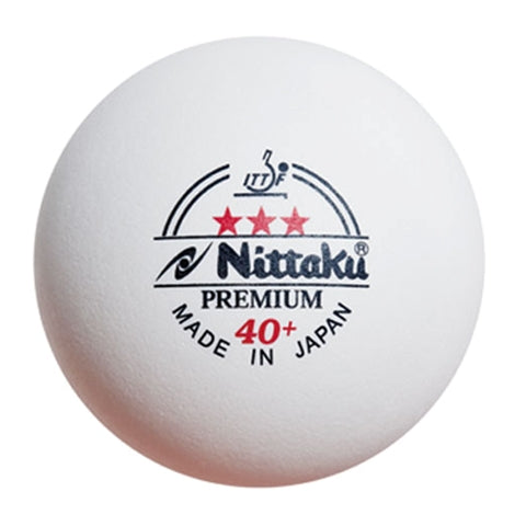 Nittaku 3-Star Premium 40+ Plastic Balls - 3 Pack