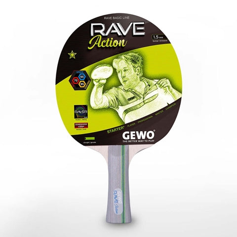 GEWO Rave Action Pre-Assembled Table Tennis Racket