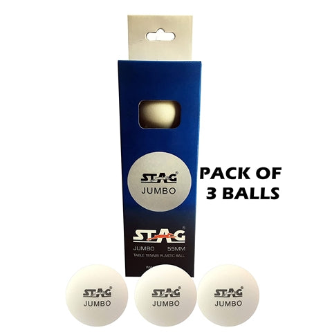 Stag Jumbo 55MM - Three Pack Ping Pong Balls