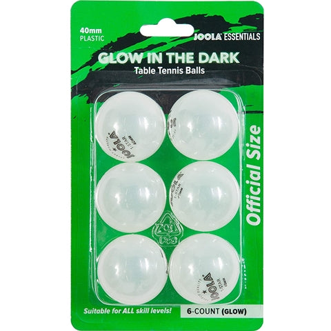 JOOLA Essentials Glow in The Dark 40mm Table Tennis Balls, 6CT