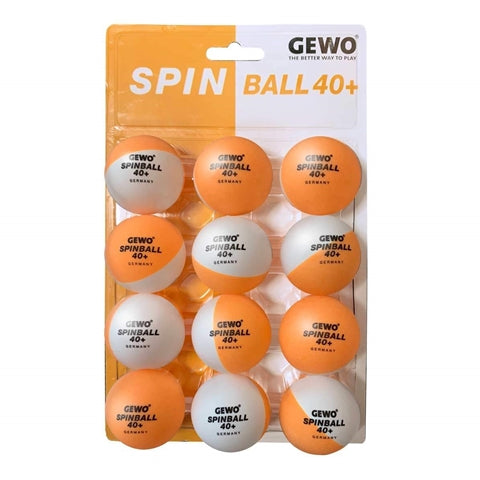 GEWO Orange and White Spinball- One Dozen Pack