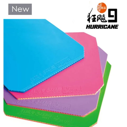 DHS Hurricane 9 Color Series - Sticky Offensive Table Tennis Rubber