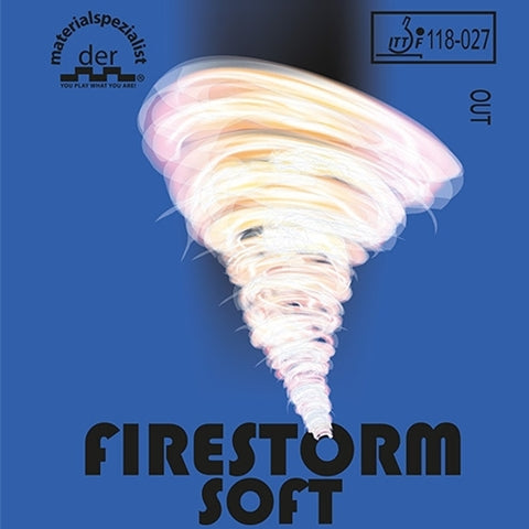 der-materialspezialist Firestorm Soft - Short Pips Rubber