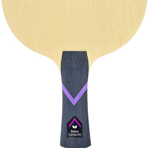 Butterfly Balsa Carbo X5 22 - Offensive Table Tennis Blade - Flared Handle