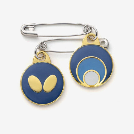Butterfly Safety Pin Circle - Table Tennis Accessories - Blue